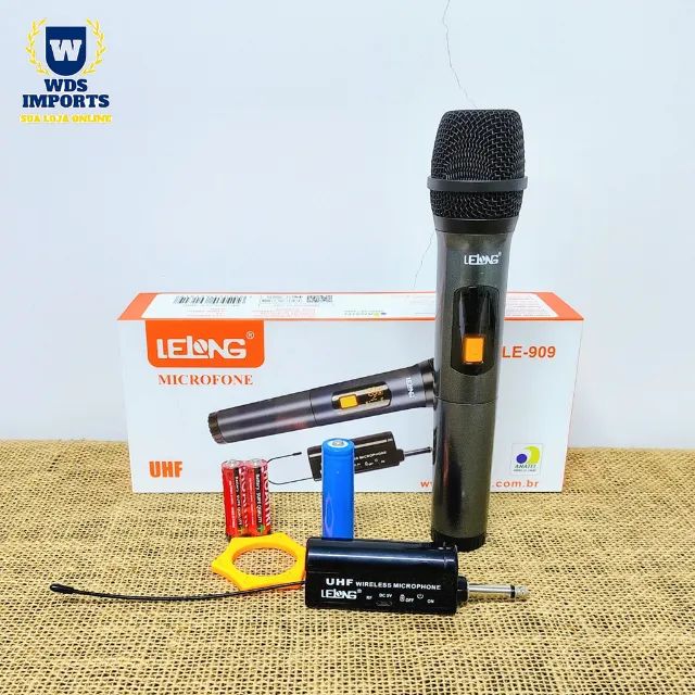 Microfone Profissional Sem Fio Wireless Uhf - Lelong - Foto 2