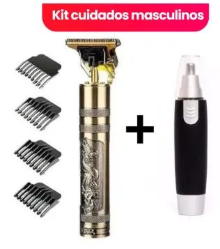 Kit Maquina Aparador Cabelos + Aparelho Tira Pelo Nariz/ouvido z1011