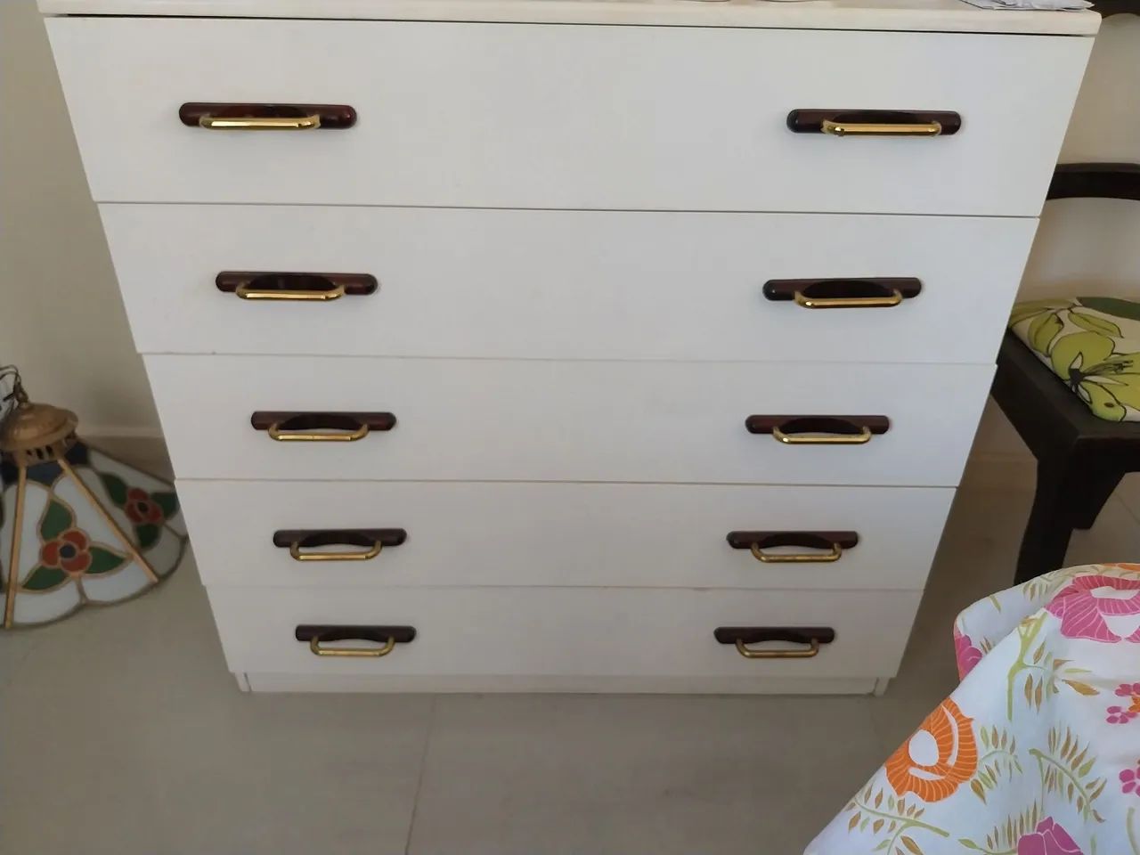 Penteadeira branca com 6 gavetas