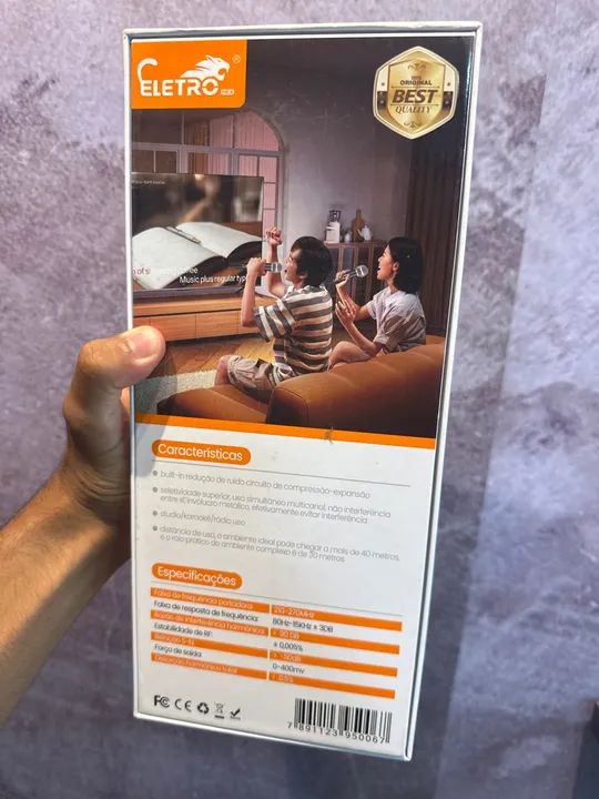 Microfone Sem Fio Duplo EL-5006 - ELETRÔ - Foto 2