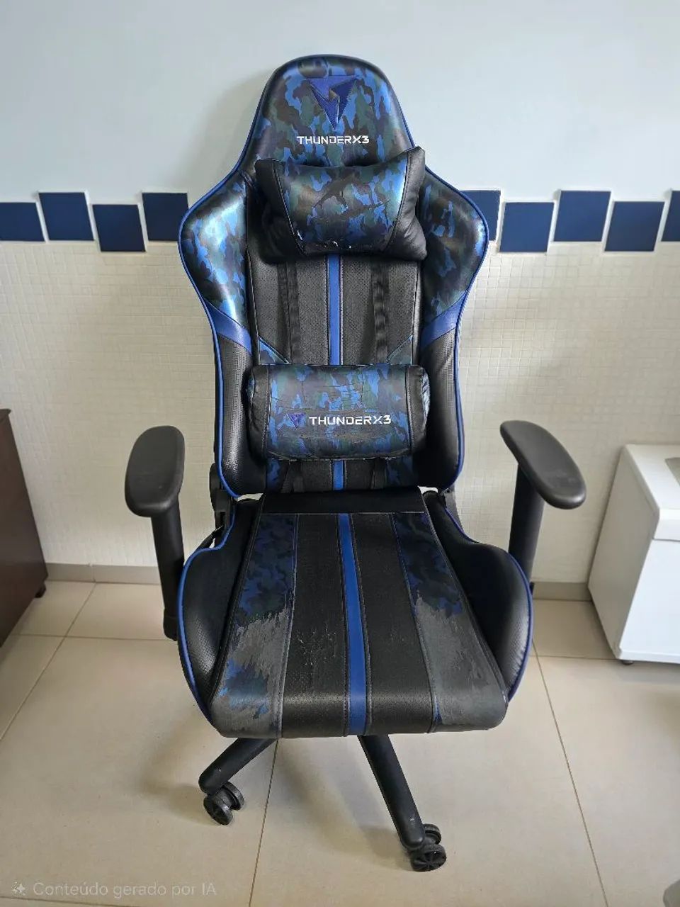 Cadeira Gamer ThunderX3 Camo Admiral Azul da ThunderX3