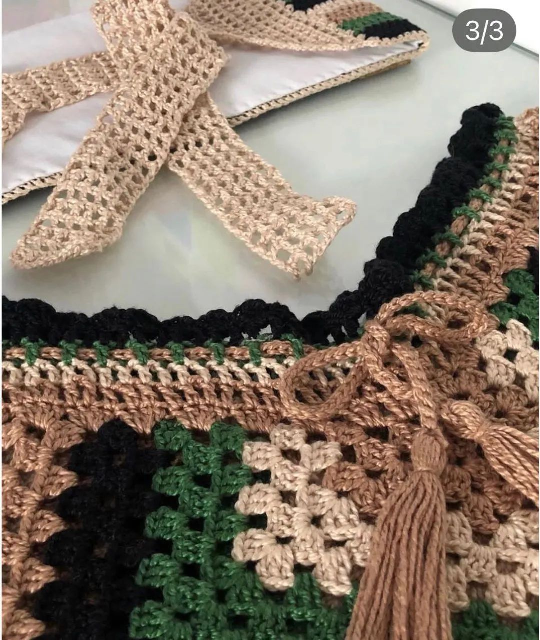 Conjunto blogueirinha de crochê - Foto 3