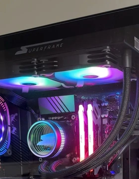 Water Cooler SuperFrame ISENGARD, ARGB, 240mm, Intel-AMD, Controladora, Black, SF-W240 - Foto 3