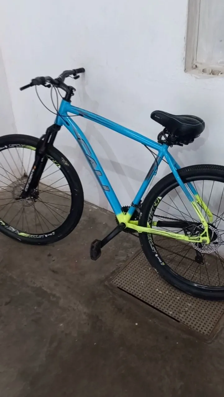 Bicicleta Aro 29 - Azul e Amarelo