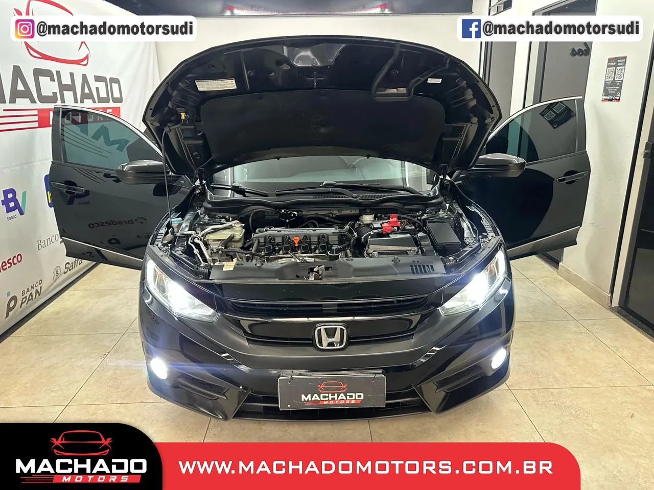 HONDA CIVIC 2.0 16V FLEXONE SPORT 4P CVT PRETO 2018 - Foto 4