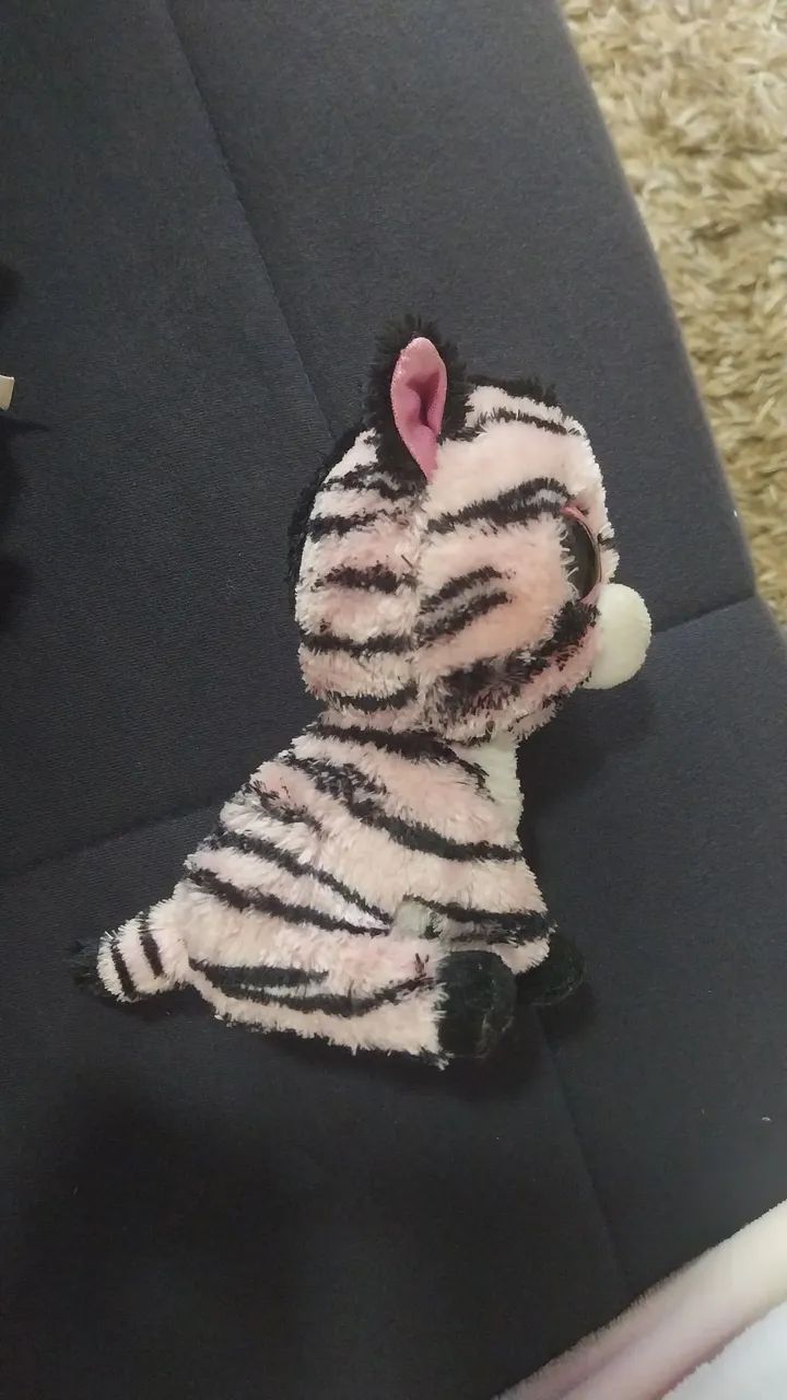 Beanie boo pelúcia Zebra com Olhos Grandes  - Foto 3