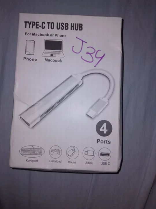 Cabo adaptador de entrada Tipo - C para USB HUBra - Foto 5