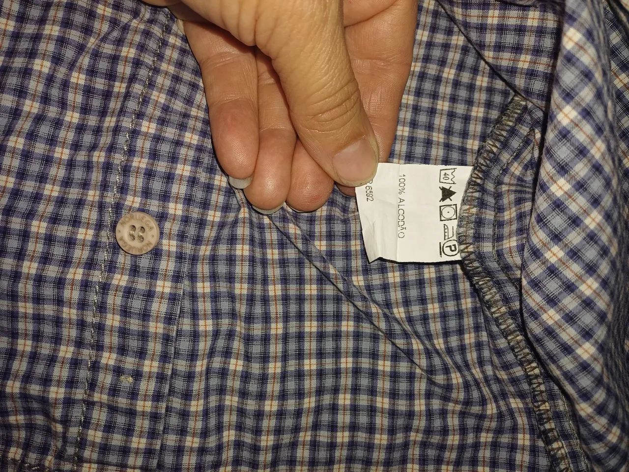 Camisa Infantil Xadrez - Noruega semi-nova  - Foto 4