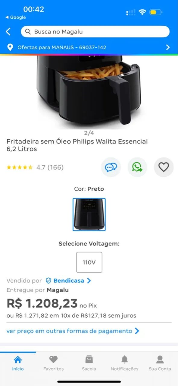 Air Fryer Philips Walita - Cozinha Prática e Saudável - Foto 5