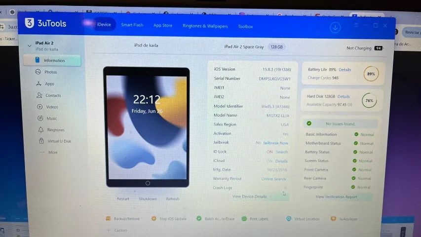 Ipad Air 2 128Gb wifi Cinza grey espacial silver - Foto 4