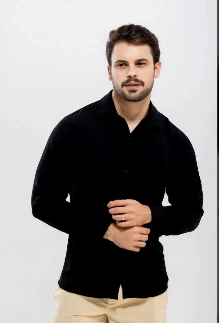Camisa social masculina linho  - Foto 3