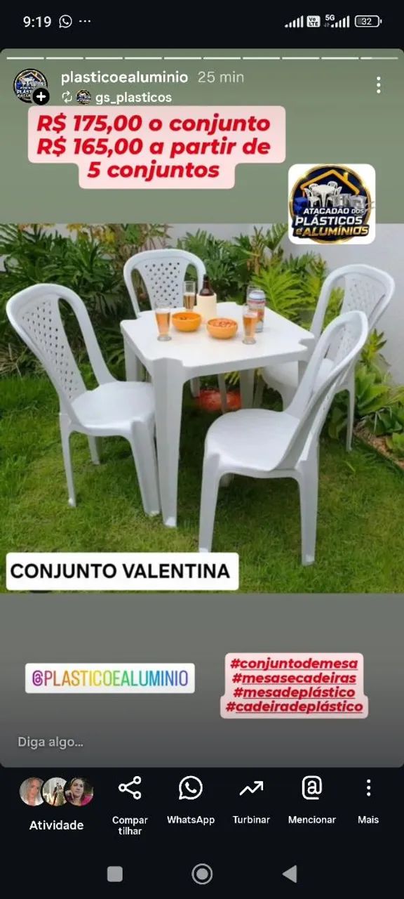 Conjunto de mesa de plástico  - Foto 3