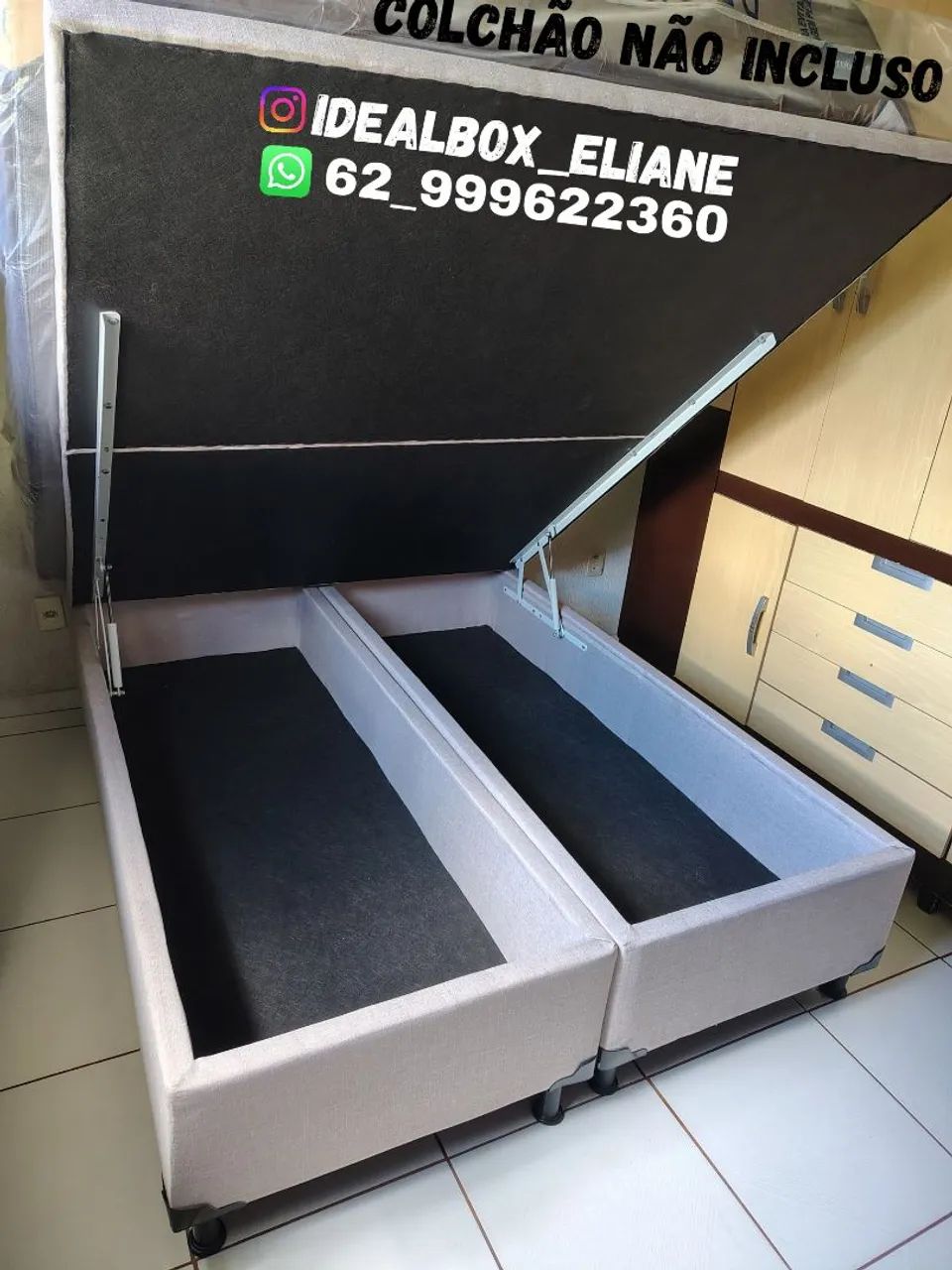 Box baú Queen size 158 de largura por 198 de comprimento  - Foto 2
