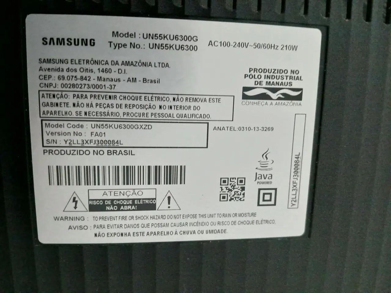 Tv samsung 55 polegadas display quebrado - Foto 3