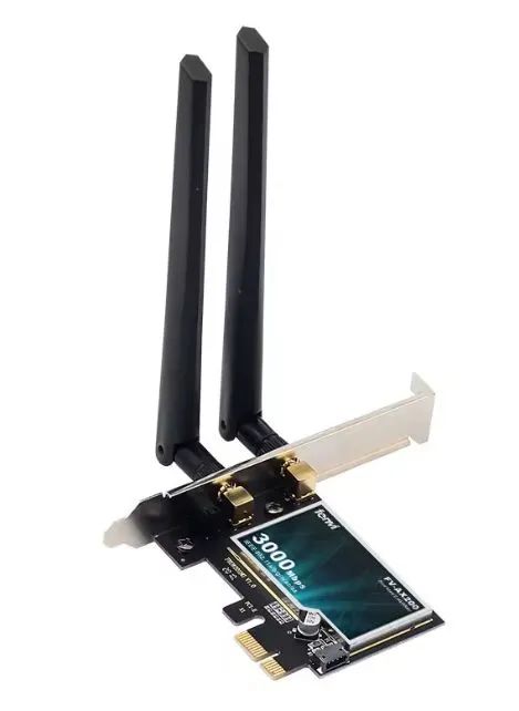 Placa de rede Wi-Fi 6 AX200 PCIe + Bluetooth 5.2