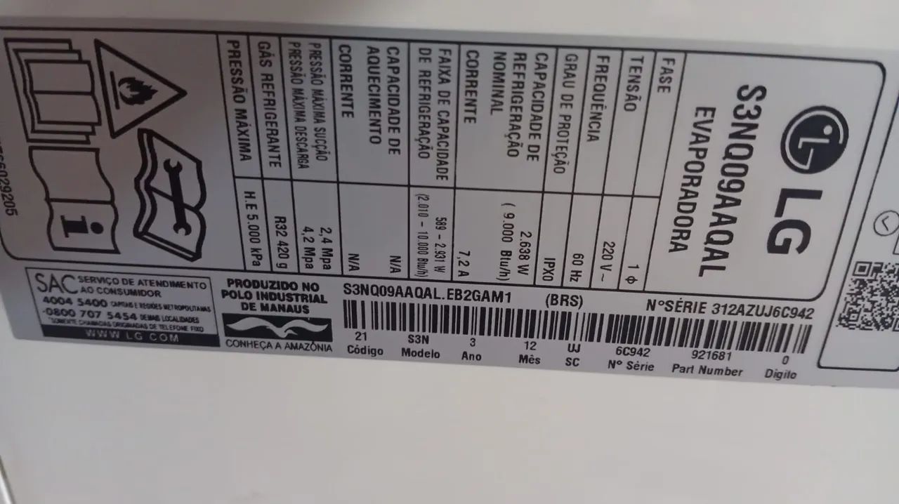 AR CONDICIONADO LG INVERTER 9.000 BTUS  - Foto 2