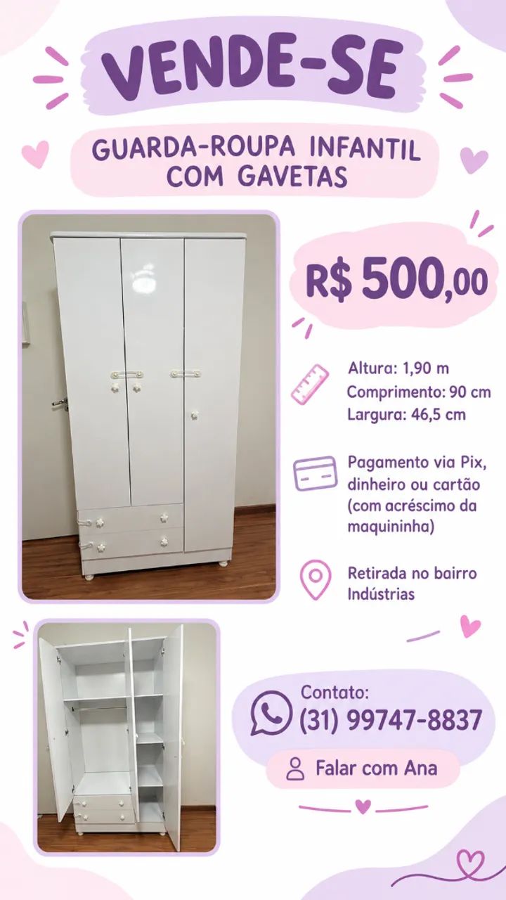 Guarda-roupa infantil