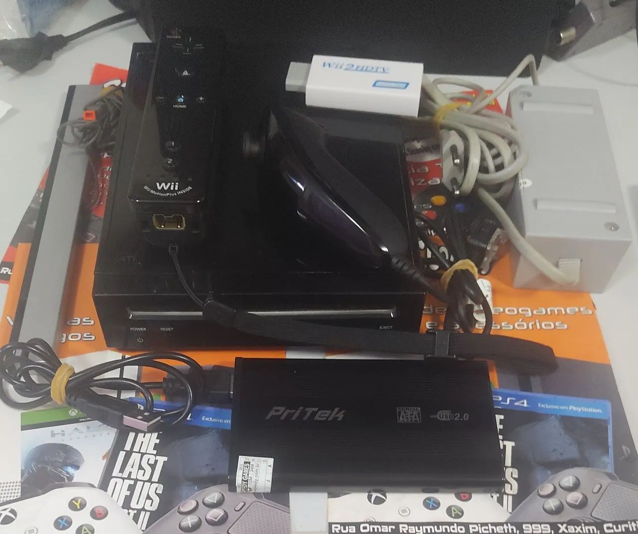 NINTENDO WII DESTRAVADO SEMINOVO, COM HD COM JOGOS, GARANTIA