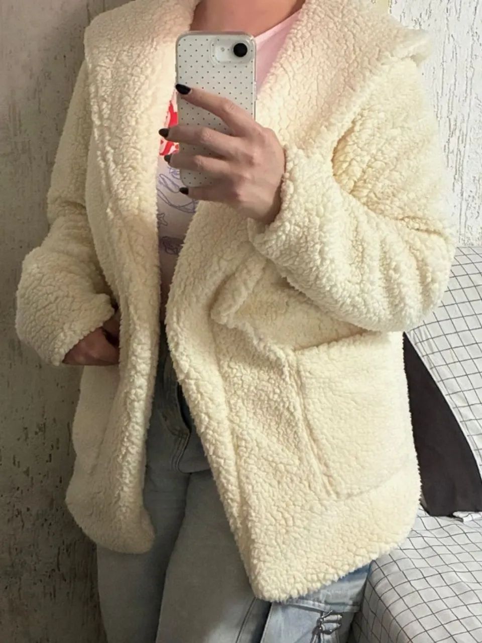 casaco sherpa miralis bege 40