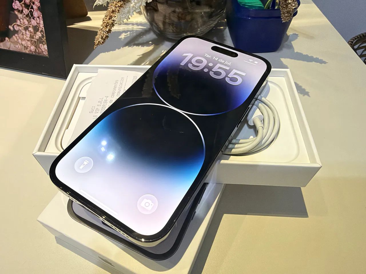 iPhone 14 Pro 128 Gb zerado impecável com NF 