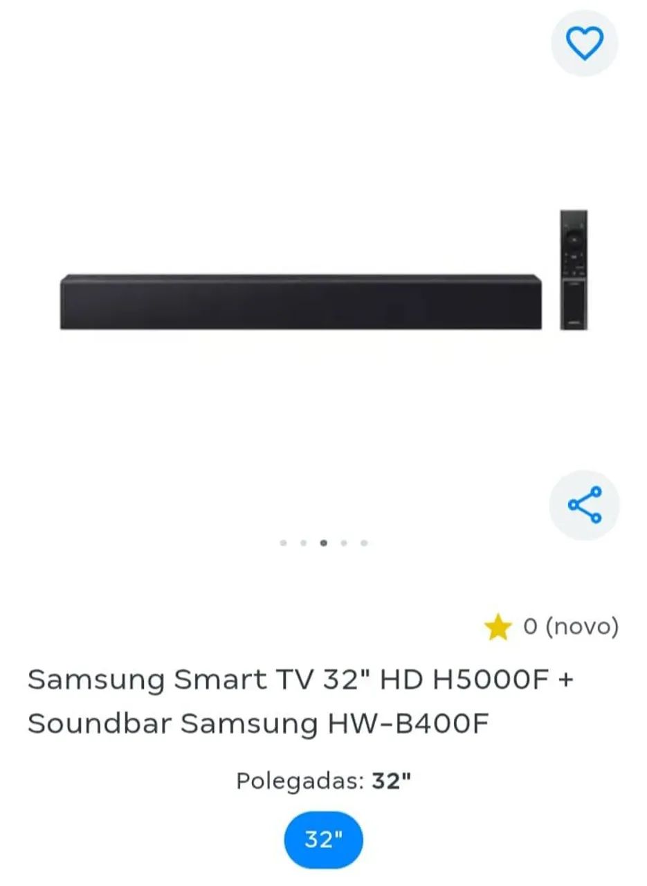 TV Samsung 32 H5000F + Soudbar B400F - Foto 4