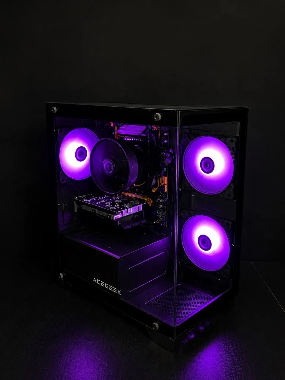 PC GAMER 2680v4 PRETO 16gb RAM RX 580 8GB SSD 256GB FAÇO ENTREGA