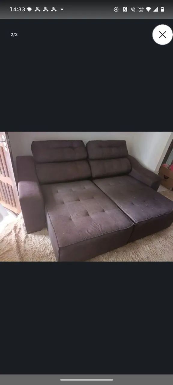 Vendo sofá 2 lugares retrátil 