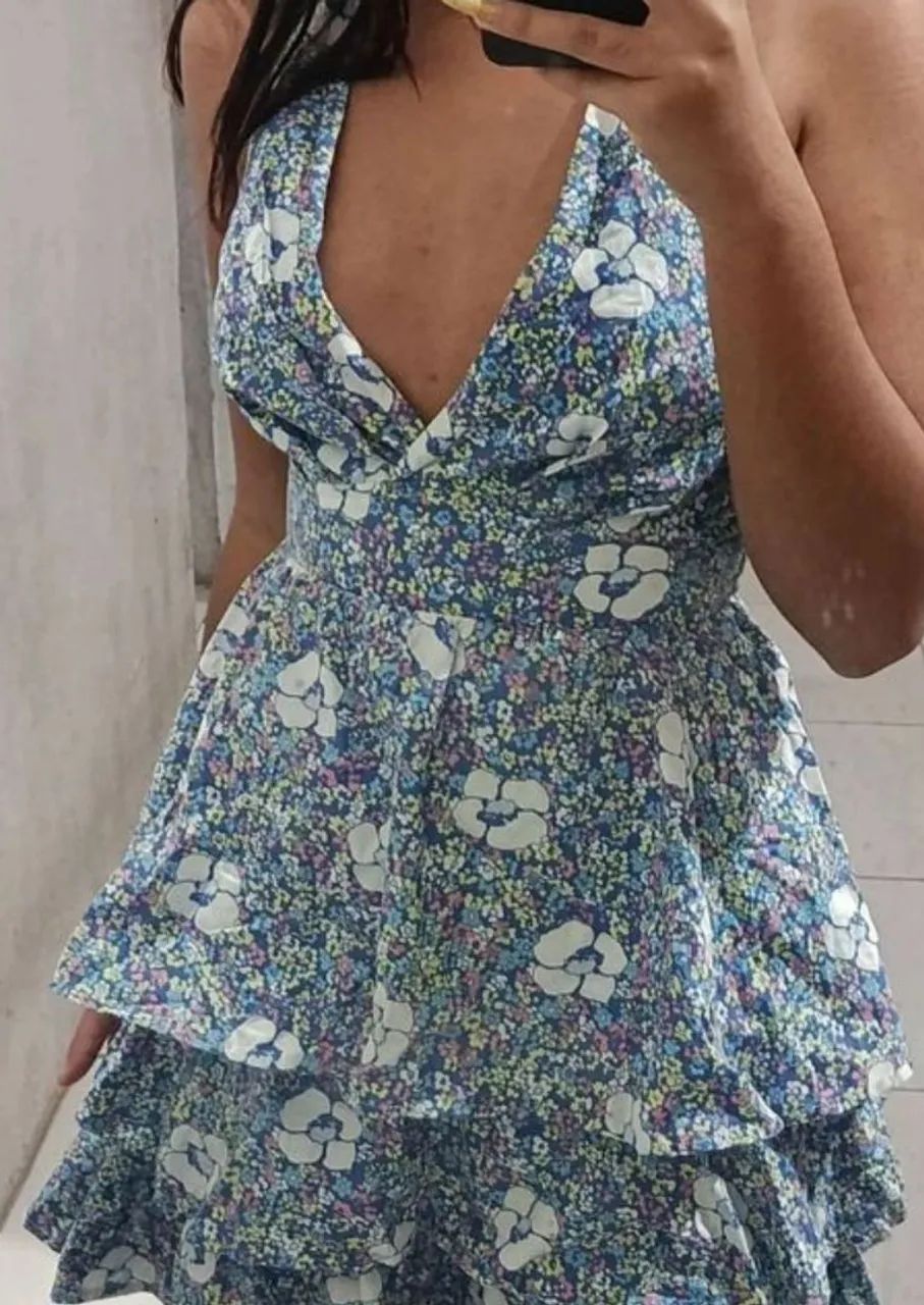 Vestido floral azul - Foto 2