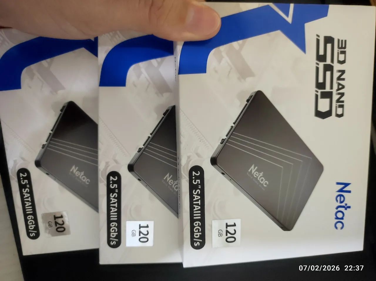 SSD Netac 120gb novos e lacrados 