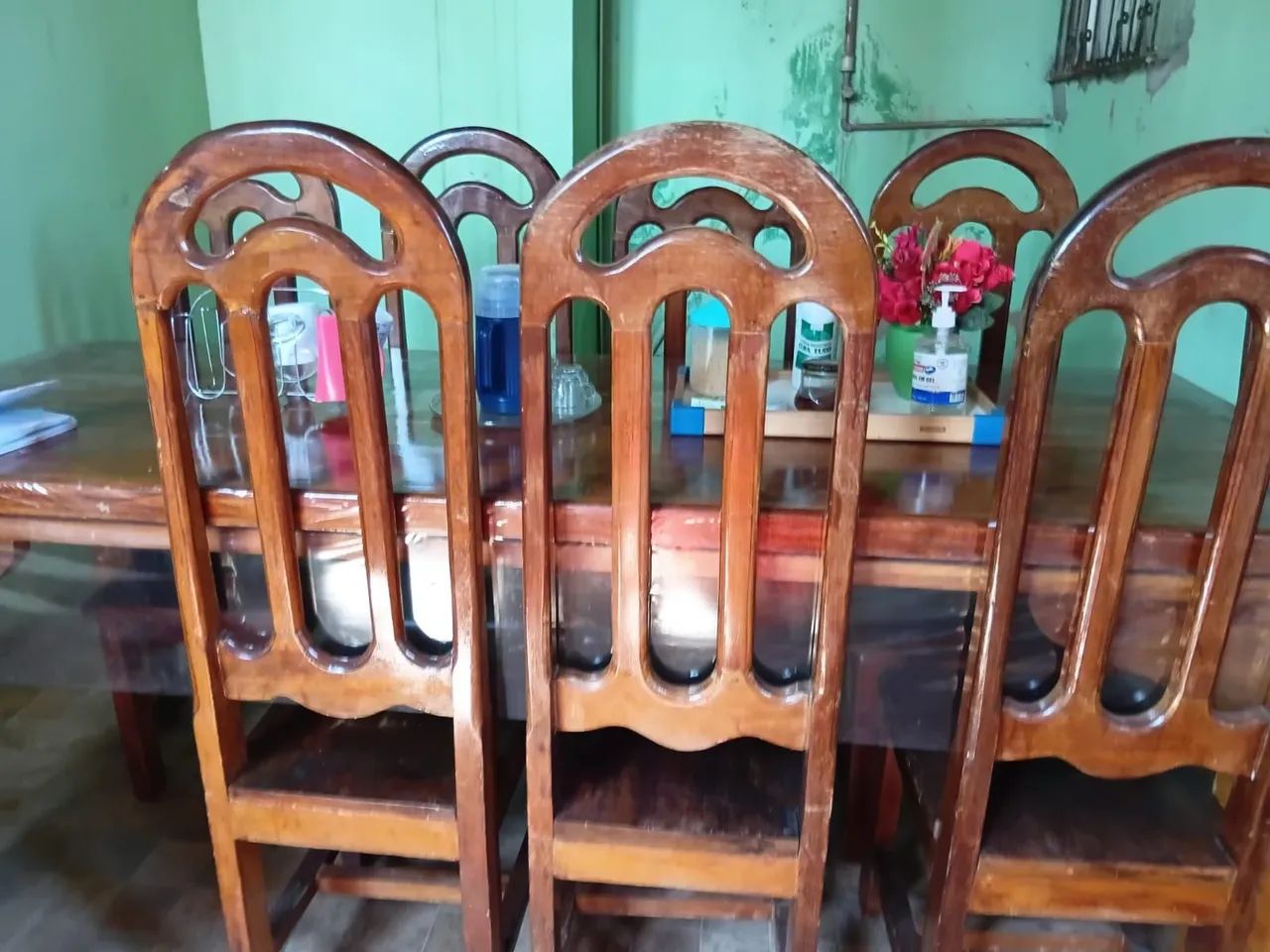 Mesa e cadeiras de madeira Agenlin - Foto 3
