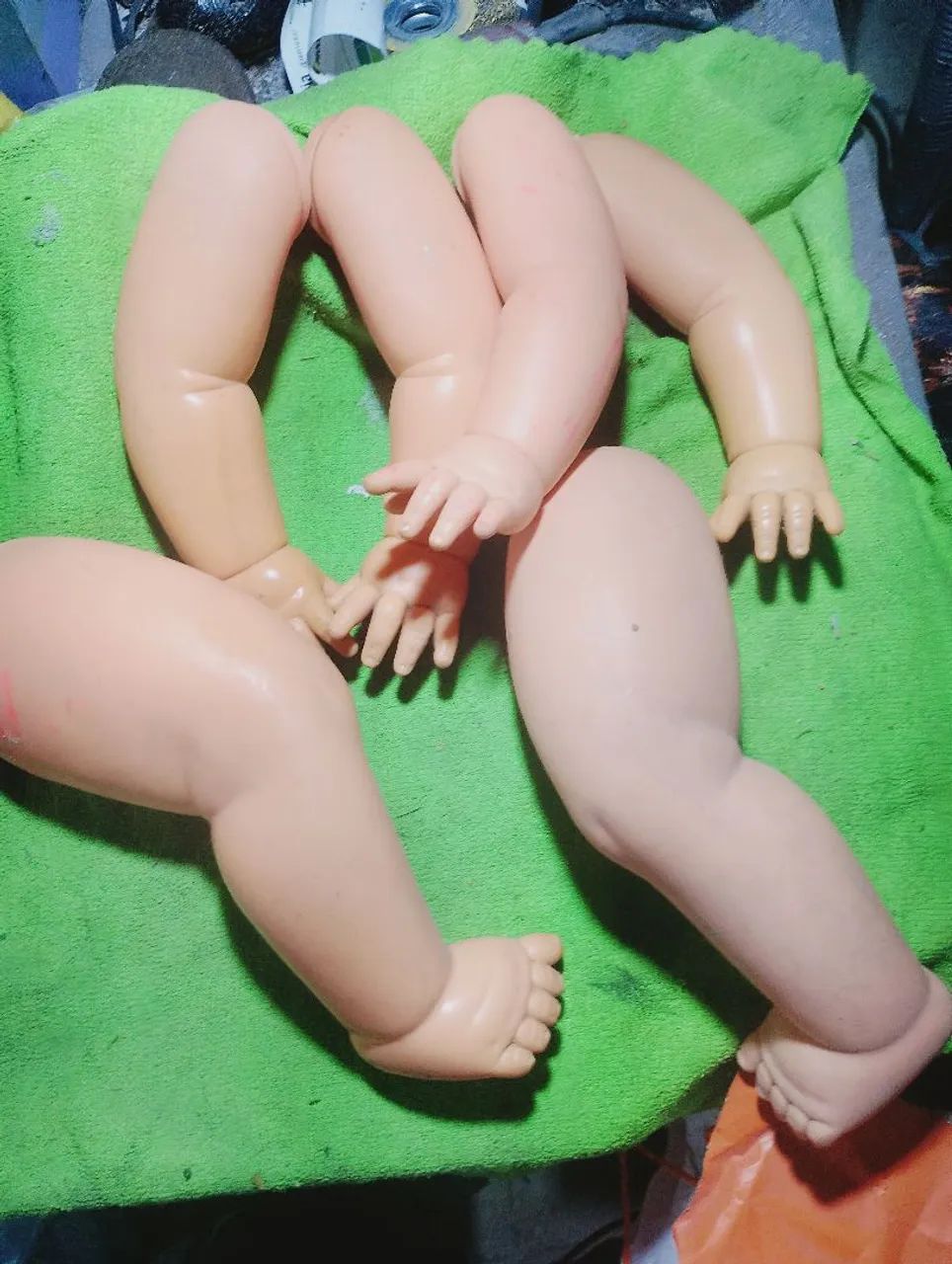 pernas e braços boneca antiga fofa da estrela