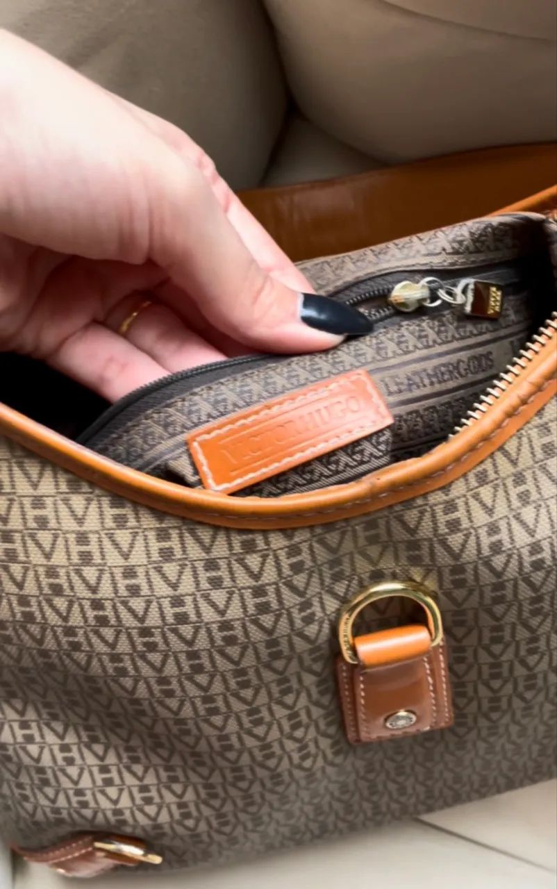 Bolsa em couro Victor Hugo vintage  - Foto 5