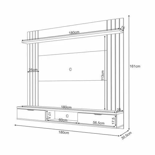 PAINEL SUPORTE SUPORTE TV ATÉ 70 POLEGADAS  - Foto 3