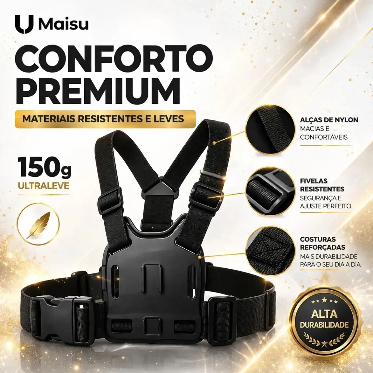Suporte peitoral para camera Gopro e celular - Foto 5