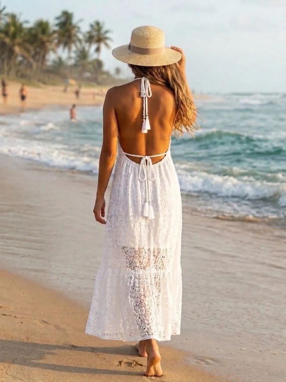 Vestido Longo em Renda Branca - Estilo Sereia & Boho Chic ? - Foto 2