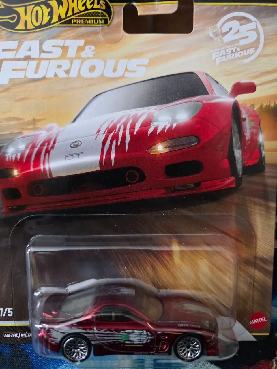 Hot Wheels premium Mazda RX-7 chase velozes e furiosos 