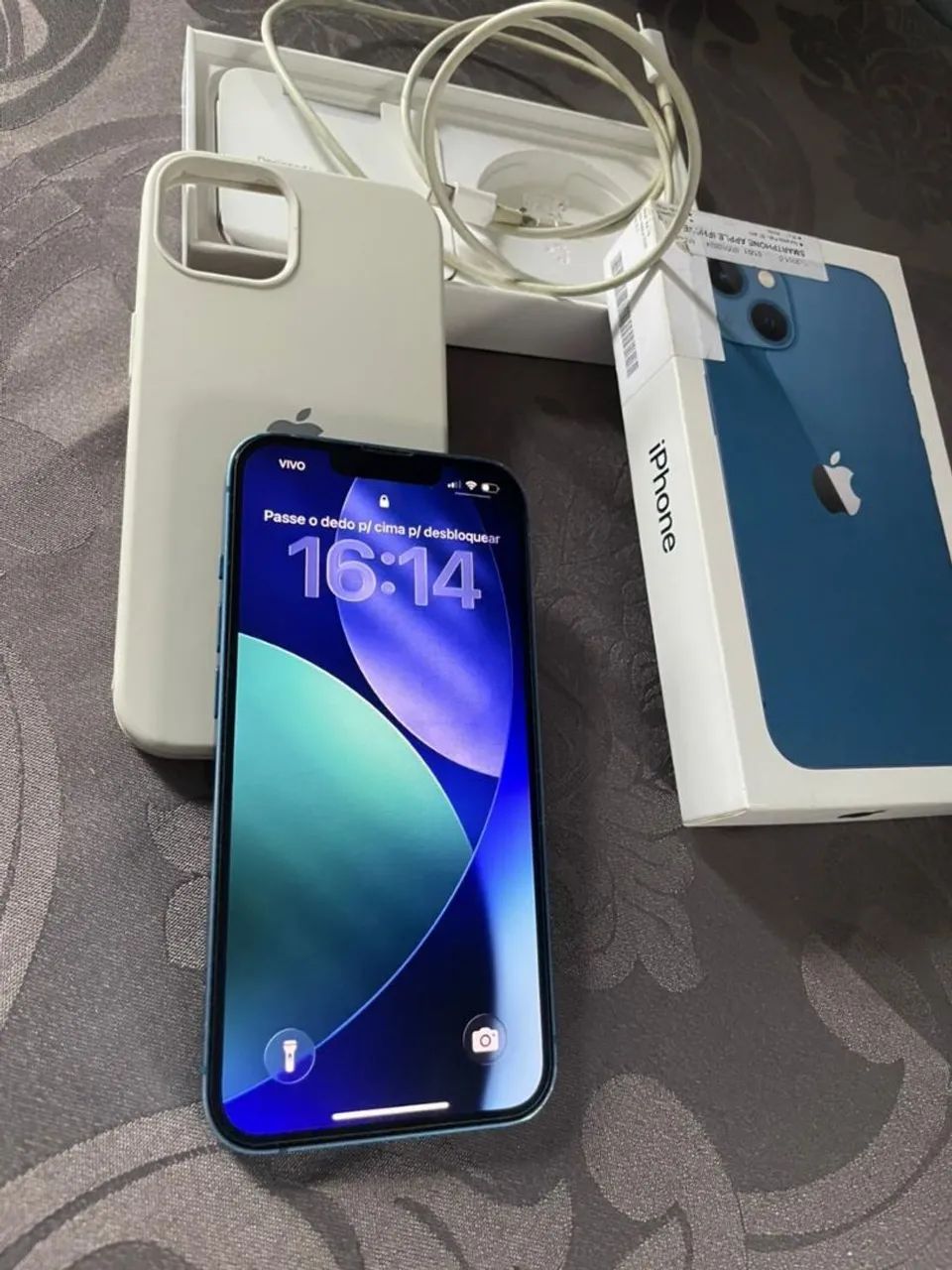 IPhone 13 128 GB de memória azul todo original bem conservado