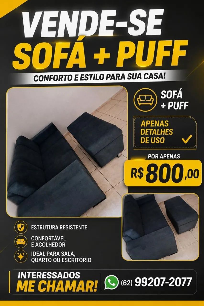 Sofá + Puff 