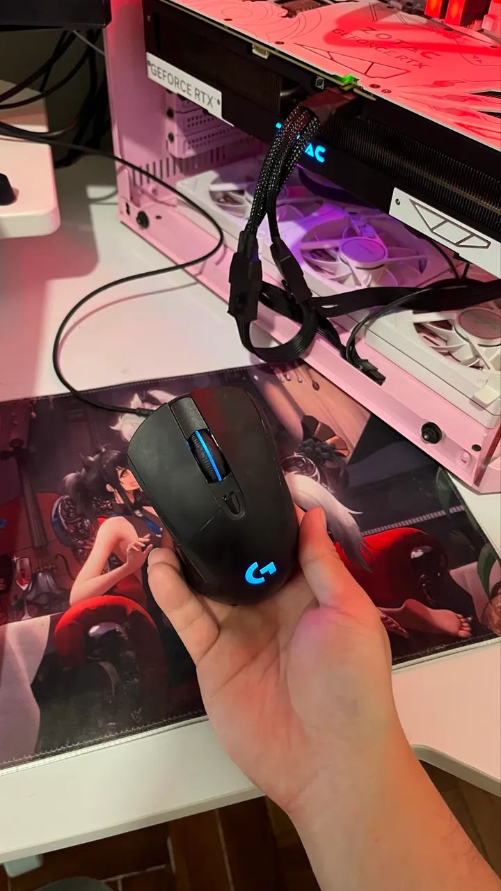Logitech g703 hero lightspeed - com scroll quebrado - Foto 2