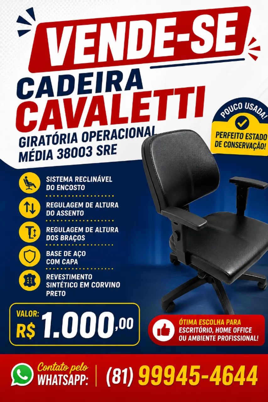 Cadeira Cavaletti Operacional - Foto 2
