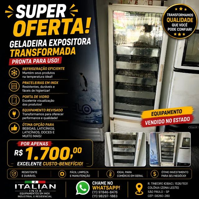 Geladeira Expositora com Prateleiras
