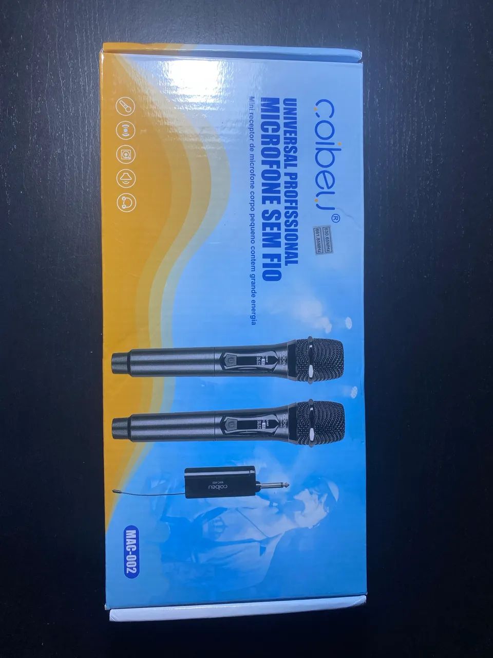Microfone Sem Fio Coibel MAC-002 UHF - Novo na Caixa