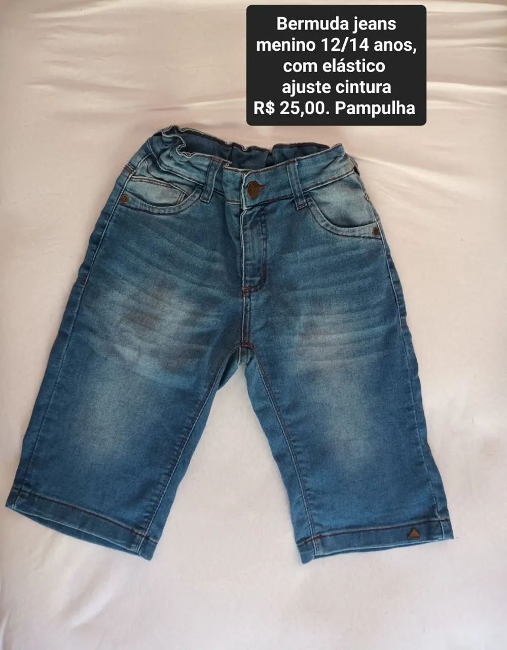 Bermuda jeans menino - Foto 4