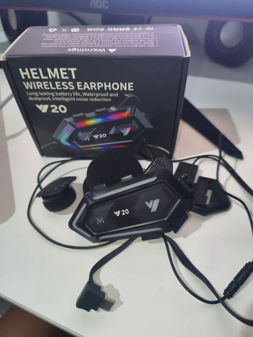 2 intercomunicador, Y20, Bluetooth. Valor R$60,00 cada,