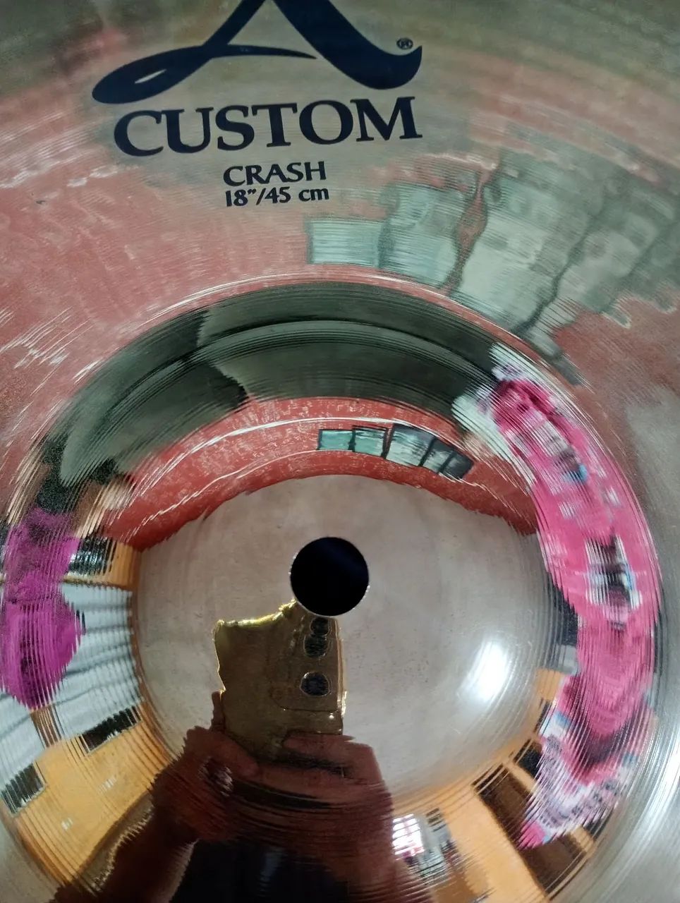 Prato zildjian a custom crash 18 polegadas semi novo - Foto 4