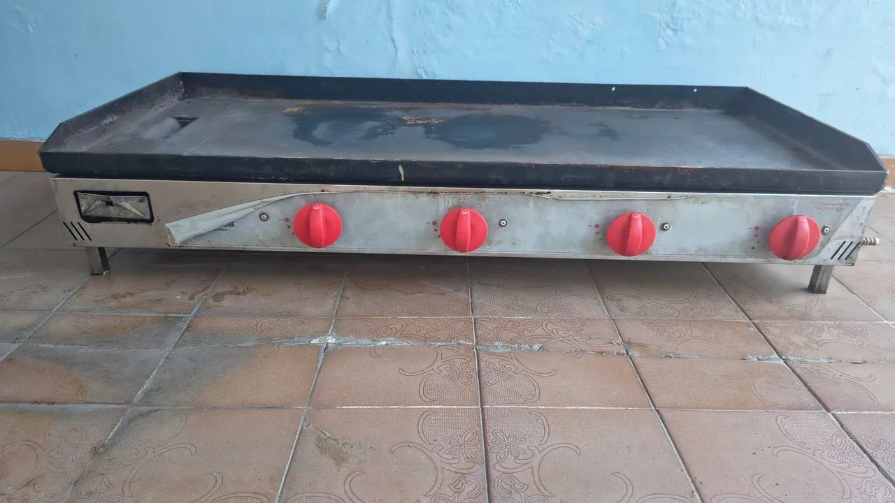 Chapa de hambúrguer profissional com 1,20m