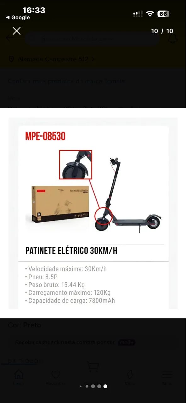 Patinete elétrico na caixa - Foto 5