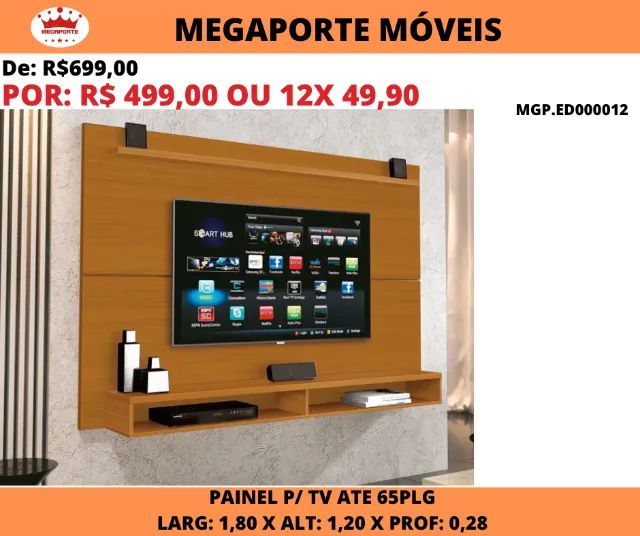 Painel Maxi 1,80 para Tv até 65 Polegadas - Foto 3