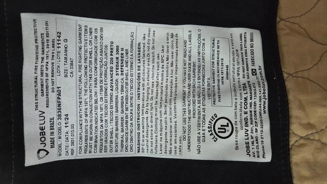 Roupa de incêndio  - Foto 3
