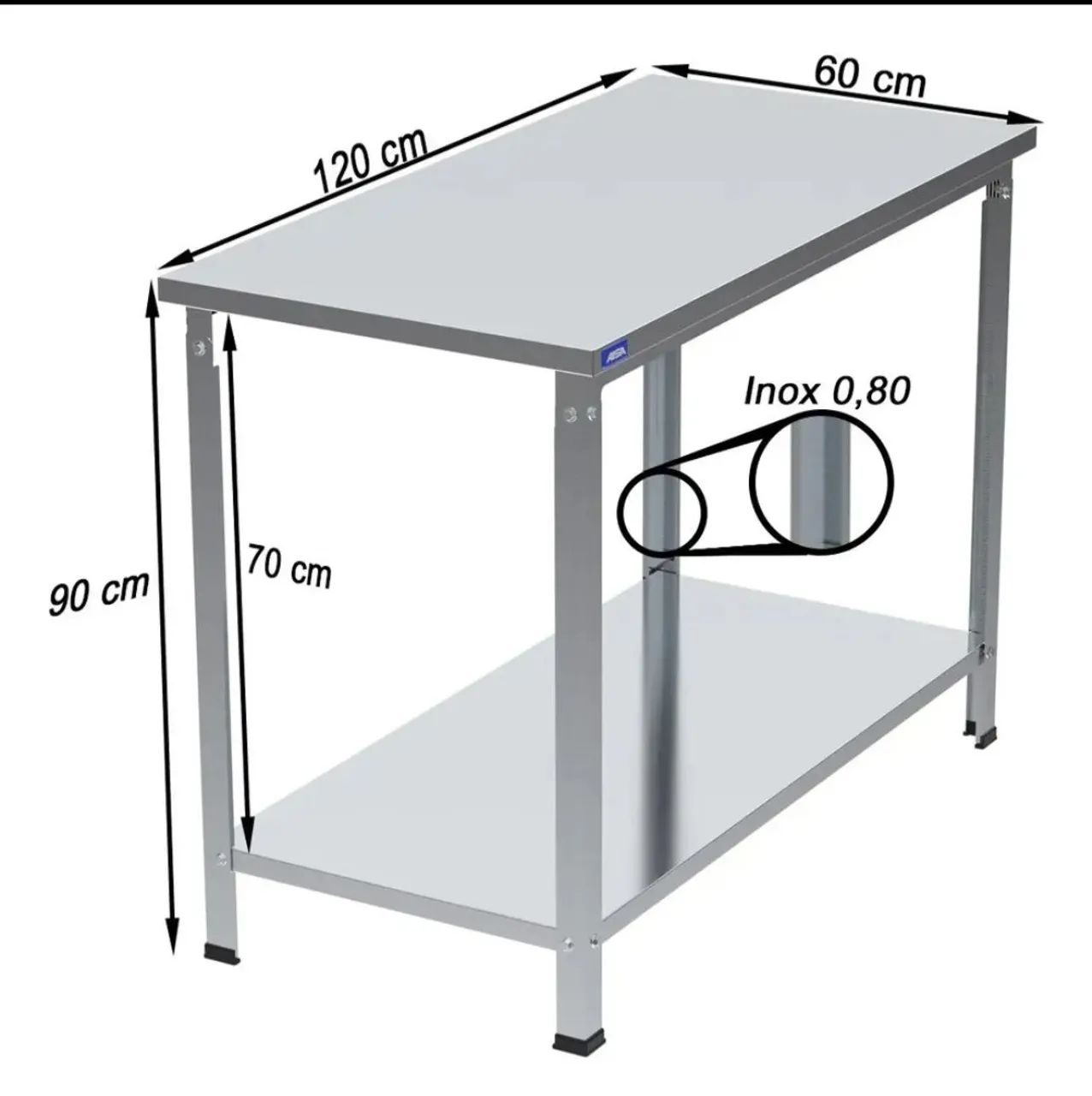 Mesa inox 1.2m - Foto 2